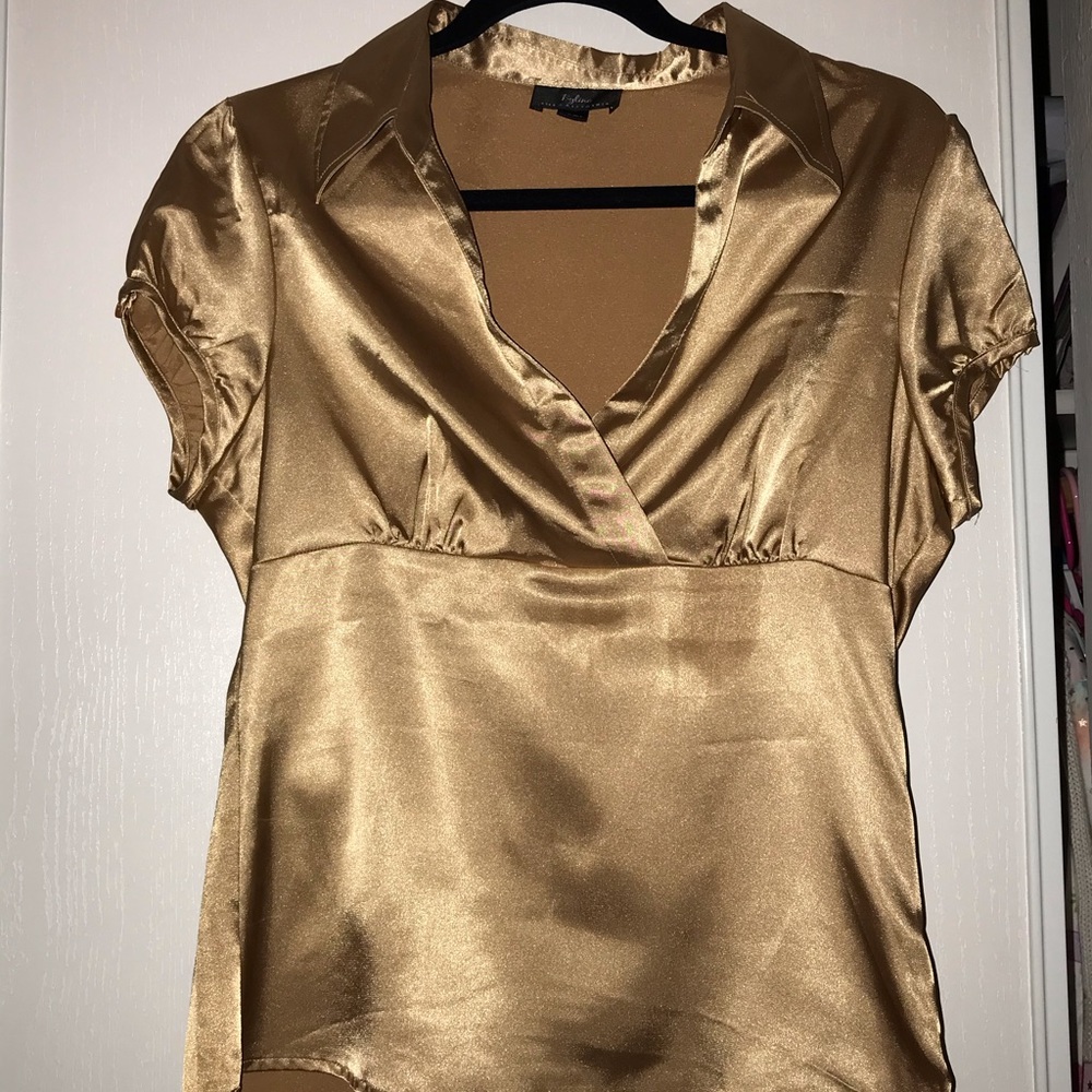 Gold Blouse Top